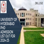 University of Hyderabad PhD Admission List Out For 2024 25